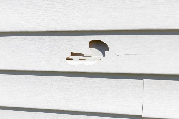 White Vinyl Siding Repair in Rochester